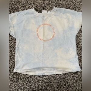 Zara girls - tie dye graphic tee - “Good Days & Happy Times”